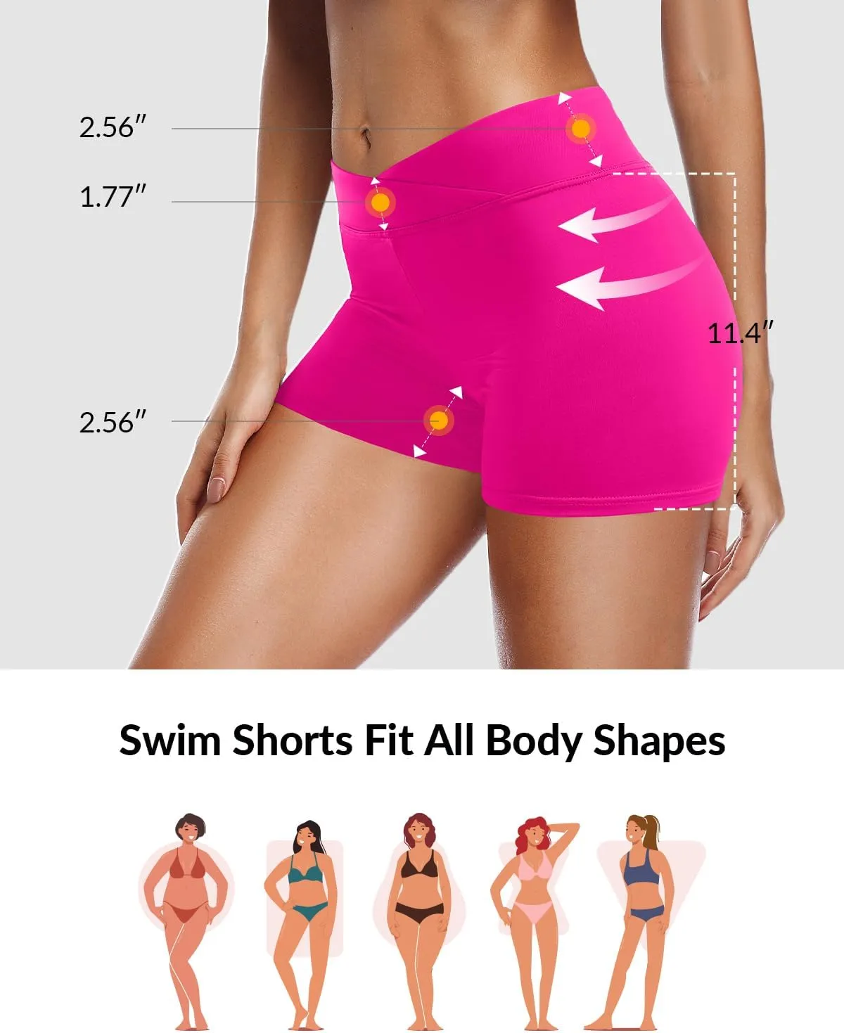 Yonique Womens Swim Shorts Bathing Suits Bottoms Swimsuit Bottoms
