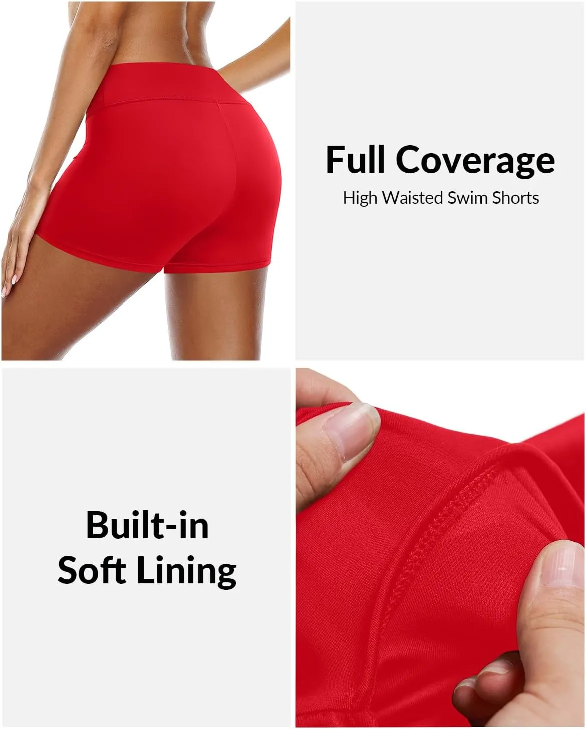 Yonique Womens Swim Shorts Bathing Suits Bottoms Swimsuit Bottoms